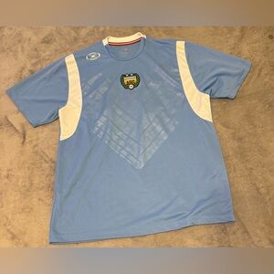 Argentina Soccer Jersey Blue Xara Mens Size Large Center Logo Stitched #29